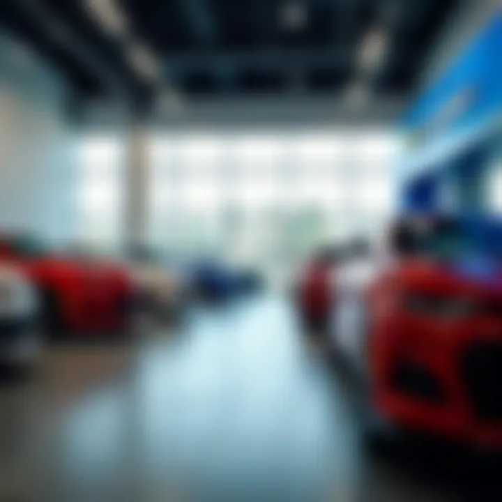 Showroom interior displaying a variety of Chevrolet models