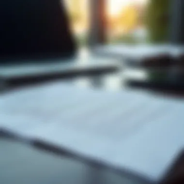 A close-up of a car insurance policy document on a desk