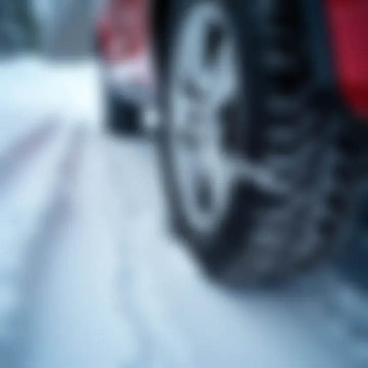 Diagram showing different types of snow chains
