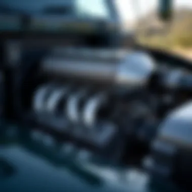 Innovative Truck Engine Design Close-up of a truck engine emphasizing engineering excellence
