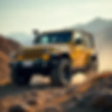 Jeep YJ on a rugged terrain demonstrating its off-road capabilities