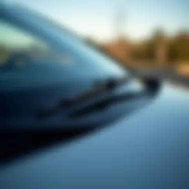 Close-up view of a windshield wiper blade for the 2017 VW Golf